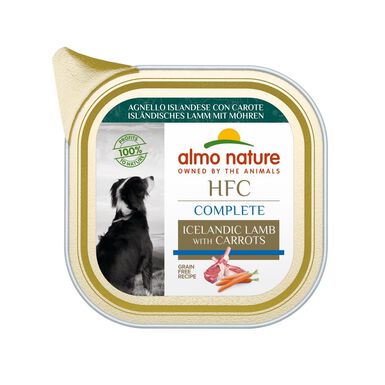 Almo Nature - Pâtée en Barquette HFC Agneau et Carottes pour Chiens - 85g