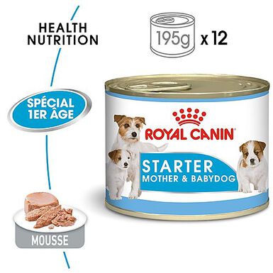 Royal Canin - Boîte Starter Mousse Mother & Babydog en Patée pour Chien - 195g