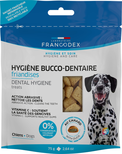 Francodex - Friandises Hygiène Bucco-Dentaire pour Chiens - 75g image number null