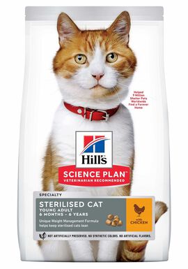 Hill's Science Plan -  Sterilised Cat Croquettes Pour Chat Stérilisé Au Poulet -  3kg