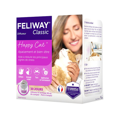 Feliway Classic - Diffuseur + Recharge 30J pour le Stress du Chat - 48ml