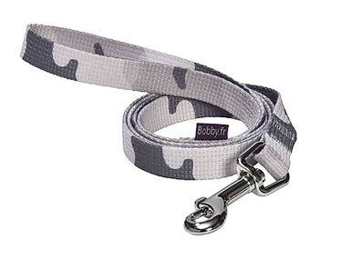 Bobby - Laisse Camouflage Gris S pour Chiens - 100/1,6cm