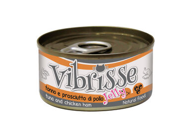 Vibrisse - Pâtée Natural Food JELLY THON ET JAMBON DE POULET pour chats - 70g