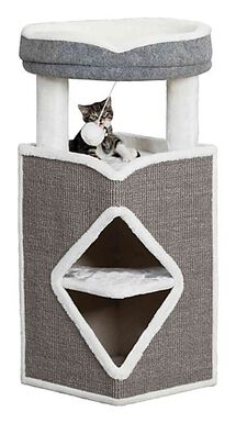 Trixie - Cat Tower Arma, 98 cm, gris/blanc