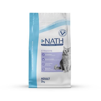 Nath Veterinary Diet - Croquettes Struvite Sans Céréales pour Chat - 2,5Kg