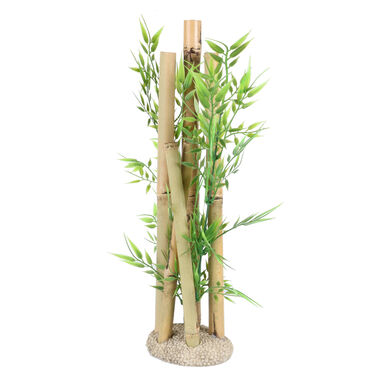 Aquadella - Décoration en Bambou Naturel XL pour Aquarium - 12x36,5cm