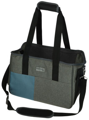 KERBL - SAC TRANSPORT VACATION GRIS/BLEU, 44X20X27CM