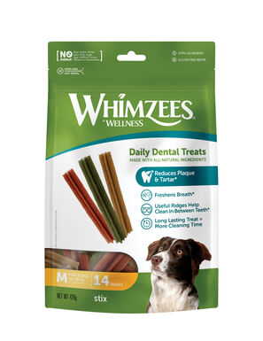 Whimzees - Bâtonnets Nature Dog Treats M pour Chien - x14