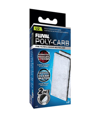 Fluval - Cartouche Polyester/Charbon Poly-Carb U2 pour Filtre - x2