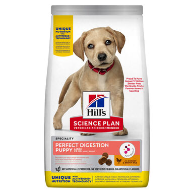 Hill's Science Plan - Puppy Perfect Digestion Croquettes Pour Chiot De Grande Race  - 12kg