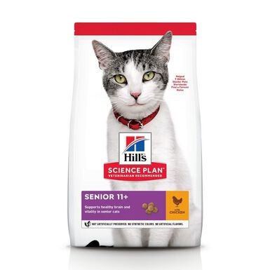 Hill's Science Plan - Senior 11+ Croquettes Pour Chat Agé Au Poulet -  3kg