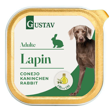 Gustav - Pâtée Adulte au Lapin pour Chiens - 300g