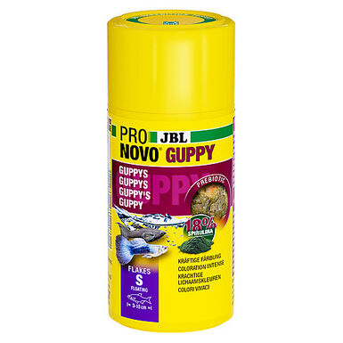 JBL - Aliment en Flocons Pronovo GUPPY FLAKES pour Poissons Tropicaux - 100ml