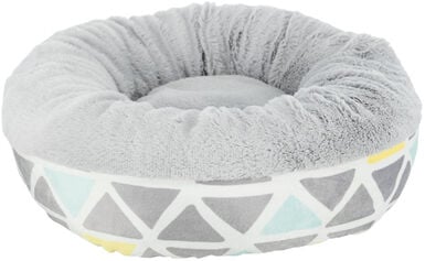 Trixie - Coussin douillet Sunny ronde en peluche multicolore/gris  - 35x13cm