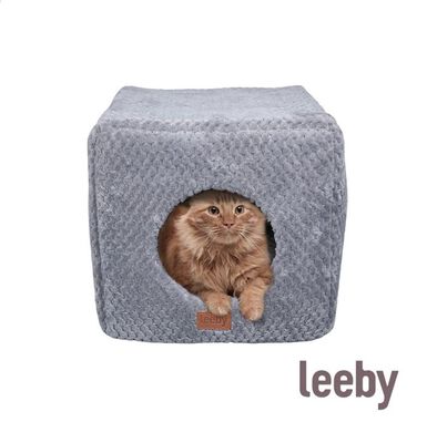 Leeby - Couffin Cube Gris pour Chats - S