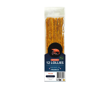 Gioiashrimp - Bâtonnet Lollies Pollen Bio pour Crevette - x12