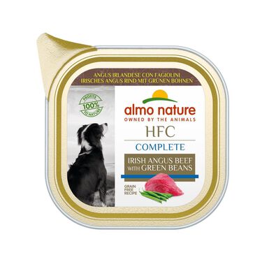 Almo Nature - Pâtée en Barquette HFC Bœuf et Haricots pour Chiens - 85g