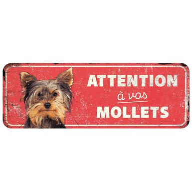 D&D - Panneau d'avertissement terrier - 40 x 13 x 03 cm rouge