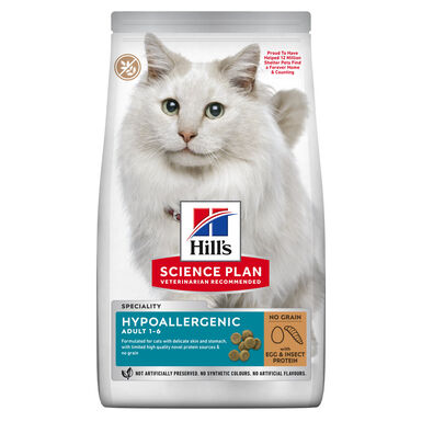 Hill's Science Plan - Hypoallergenic Adult Croquettes Pour Chat Adulte Aux Insectes & Oeuf  -  1,5kg