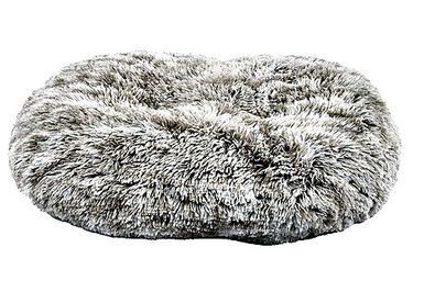 Bobby - Coussin Oval Poilu Gris pour Chien - 73x58cm