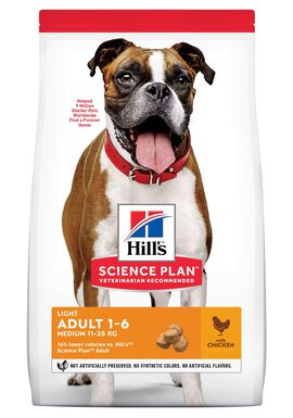 Hill's Science Plan - Adult Light Croquettes Pour Chien Au Poulet  - 12kg