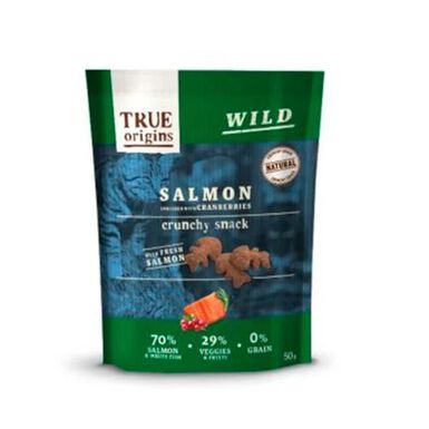 True Origins Wild - Friandises Crunchy au Saumon pour Chats - 50g