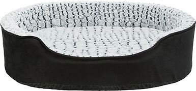 Trixie - Vital Coussin Lino, ovale, 83 × 67 cm, noir/gris