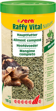 Sera - Aliments Composé Raffy Vital pour Tortues Terrestres et Reptiles Herbivores - 1L