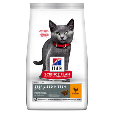 Hill's Science Plan - Kitten Sterilised Cat Croquettes Pour Chaton Stérilisé Au Poulet  -  1,5kg