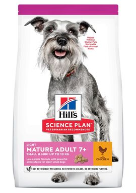 Hill's Science Plan - Mature Adult Light Small & Mini Croquettes Pour Petit Chien Agé Poulet - 2,5kg