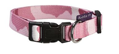 Bobby - Collier Camouflage Rose L pour Chiens - 70cm