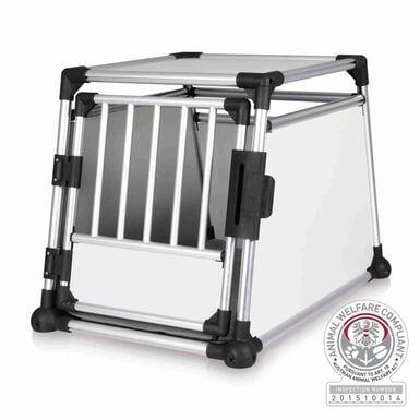 Trixie - Box de Transport en Aluminium Gris Clair/Argent - M/L : 63 x 65 x 90 cm