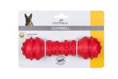 Eyenimal - Jouet DUMBBELL à Mâcher en Caoutchouc pour Chiens - 18cm