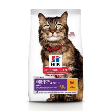 Hill's Science Plan - Sensitive Stomach & Skin Croquettes Pour Chat Au Poulet  -  1,5kg