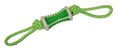 Croci - Jouet Rouleau Caoutchouc + Corde pour Chiens - Vert