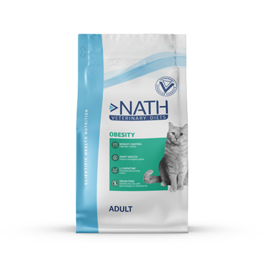 Nath Veterinary Diet - Croquettes Obesity Sans Céréales pour Chat - 4Kg