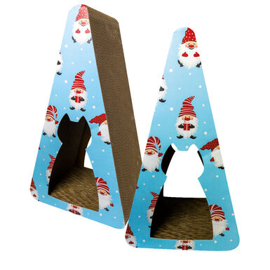 Croci - Griffoir en Carton CAT SCRATCHER XMAS CLIMB TREE pour Chats - 32x22x57cm