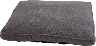 Bobby - Coussin Rectangle Boucle Chocolat pour Chiens - M