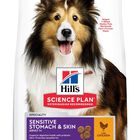 Hill's Science Plan - Adult Sensitive Stomach & Skin Croquettes Pour Chien Au Poulet  - 12kg image number null