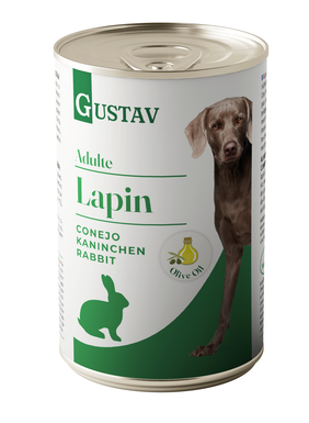 Gustav - Pâtée Adulte au Lapin pour Chiens - 400g