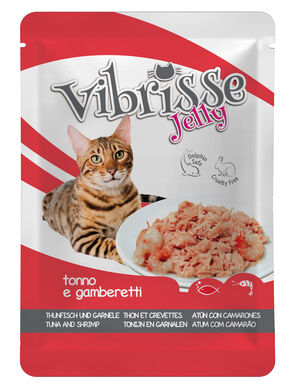 Vibrisse - SACHET JELLY THON ET CREVETTE pour chats - 70g