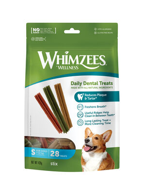 Whimzees - Bâtonnets Nature Dog Treats S pour Chien - x28