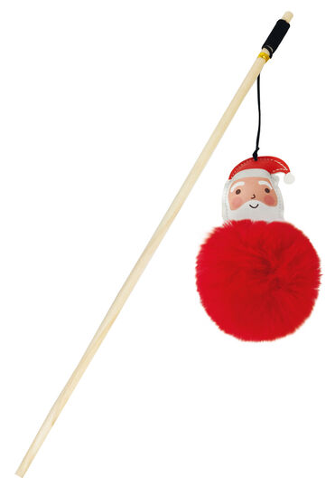 Croci - Jouet Canne CAT POL XMAS FLUFFY SANTA pour Chats - 40CM image number null