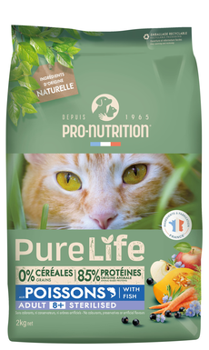 Pro-Nutrition - Croquettes Pure Life Chat 8+ Sterilised - 2kg