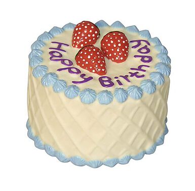 Kerbl - Jouet Gâteau Anniversaire en Vinyle pour Chien - 10cm