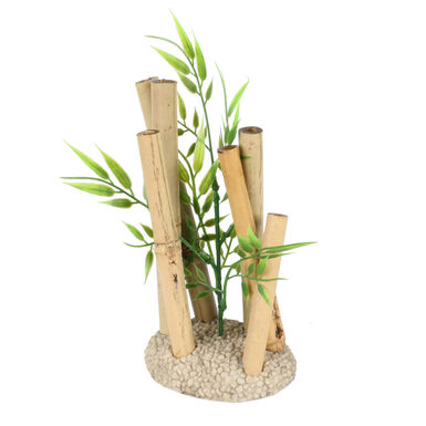 Aquadella - Décoration en Bambou Naturel S pour Aquarium - 8x13,5cm