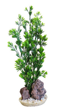 Tyrol - Décoration Plantes Rocher naturel + support pour Aquarium - 32cm