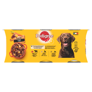 Pedigree - Cuisine boîtes en sauce pour chien adulte 3 variétés 3x800g