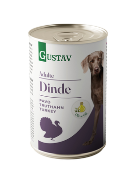 Gustav - Pâtée Adulte à la Dinde pour Chiens - 400g