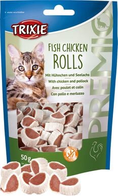 Trixie - PREMIO Fish Chicken Rolls au poulet/lien - 50 g